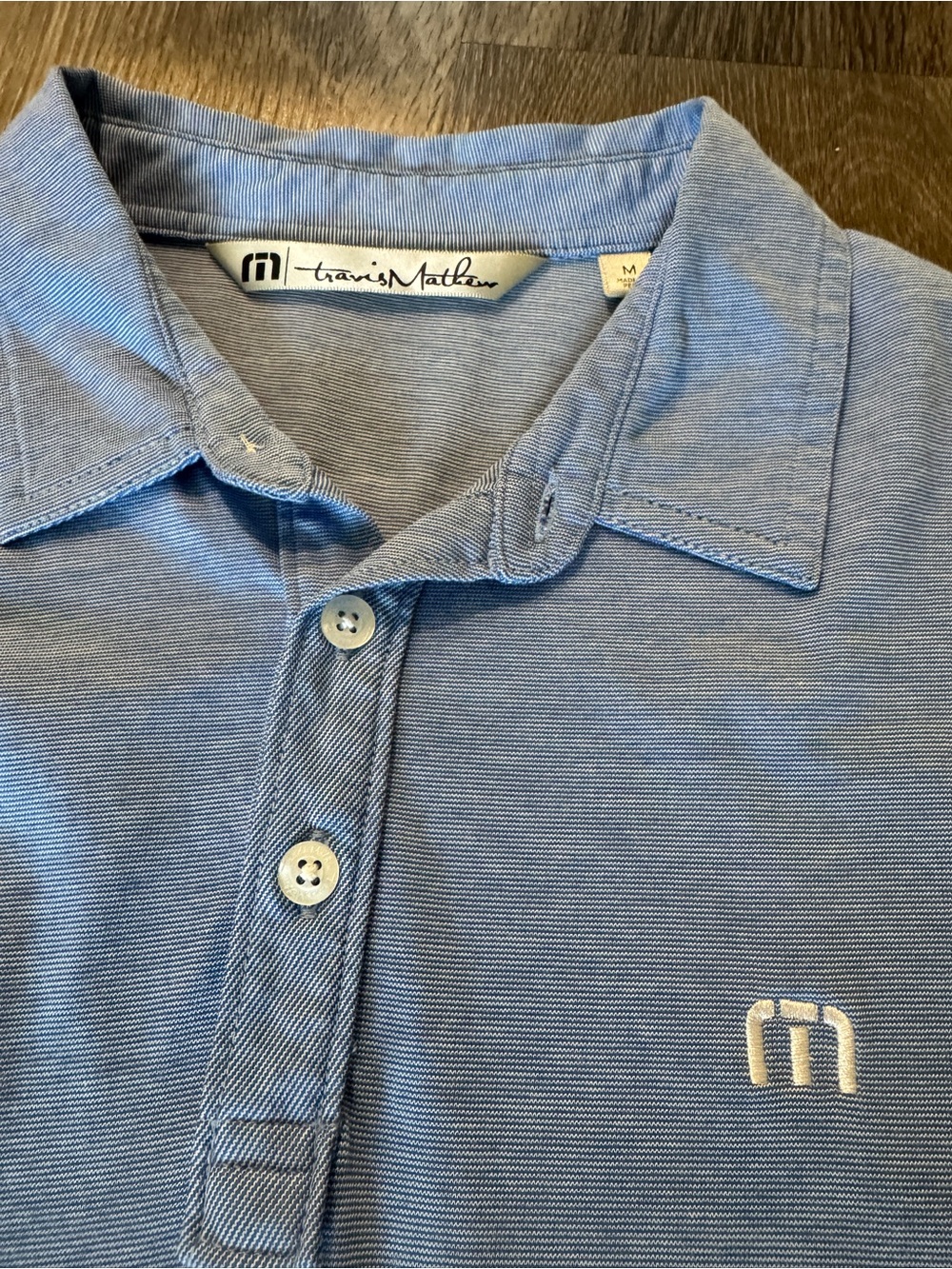 Travis Mathew Light Blue Heather Pebble Beach Polo